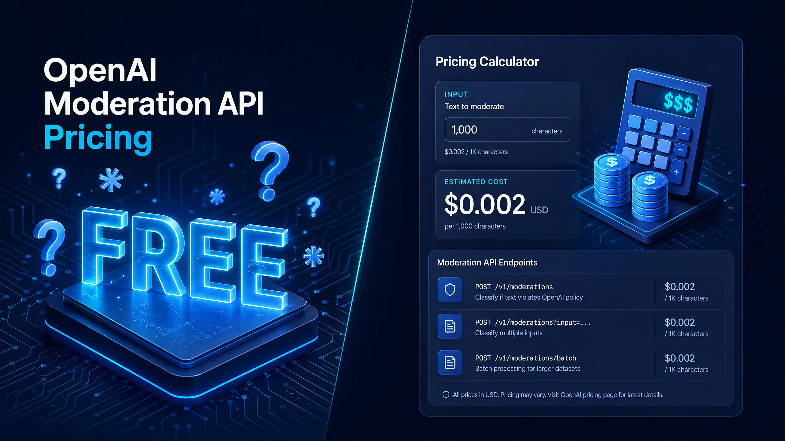 OpenAI Moderation API Pricing: Free and Rate Limits