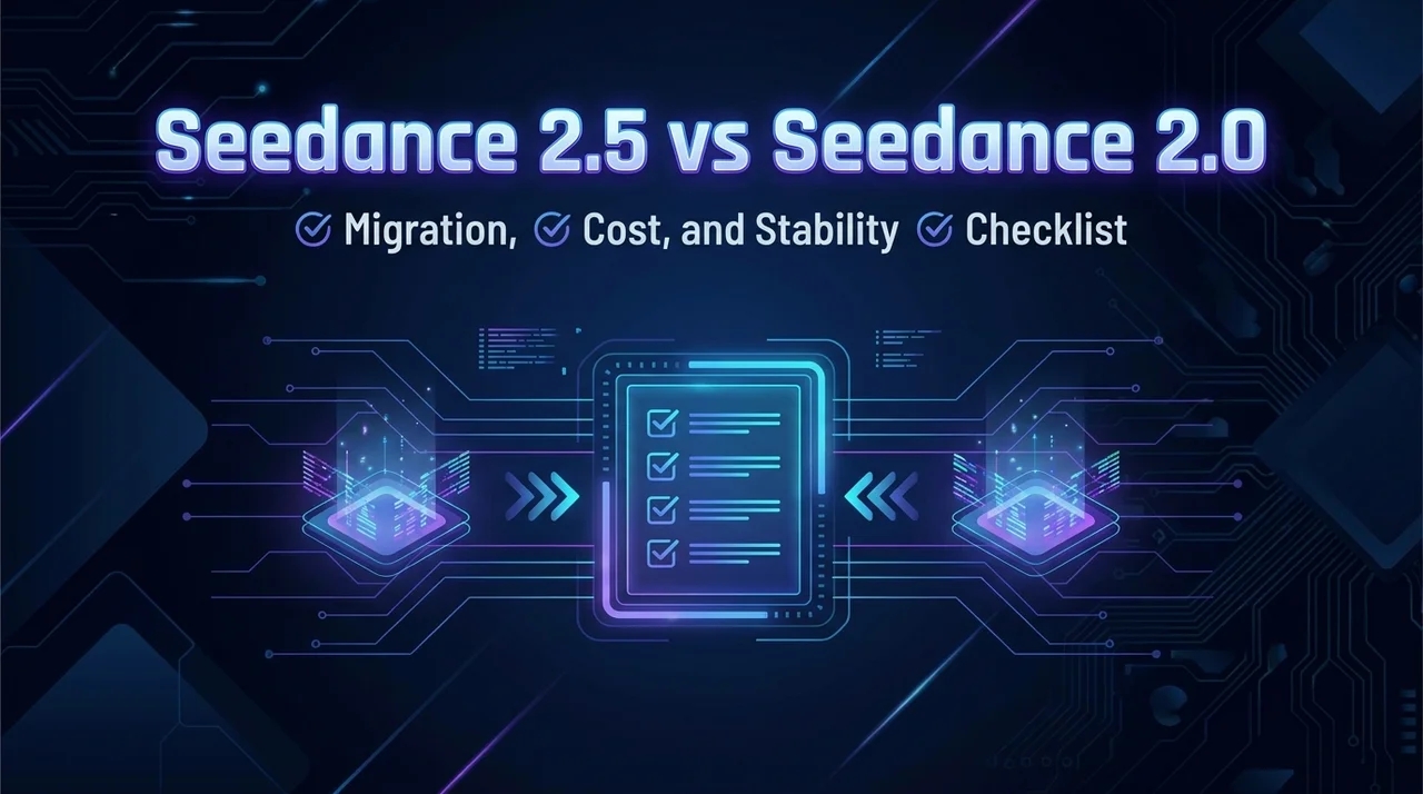 Seedance 2.5 and Seedance 2.0 comparison workflow for API status and migration planning