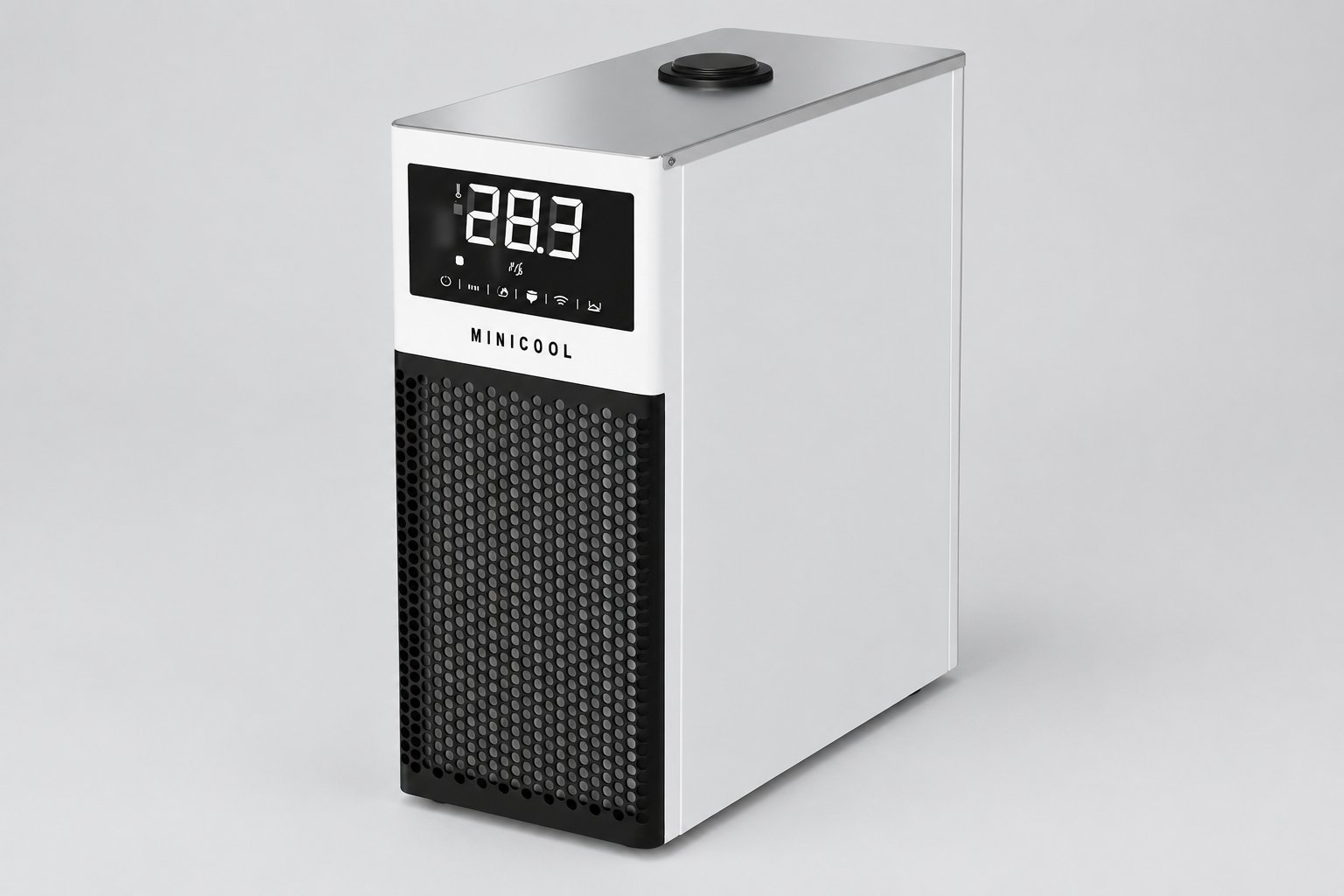 MiniCool countertop recirculating chiller with front temperature display