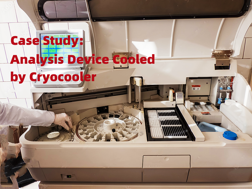 Analysis device directly cooled by cryocooler showing thermal interface