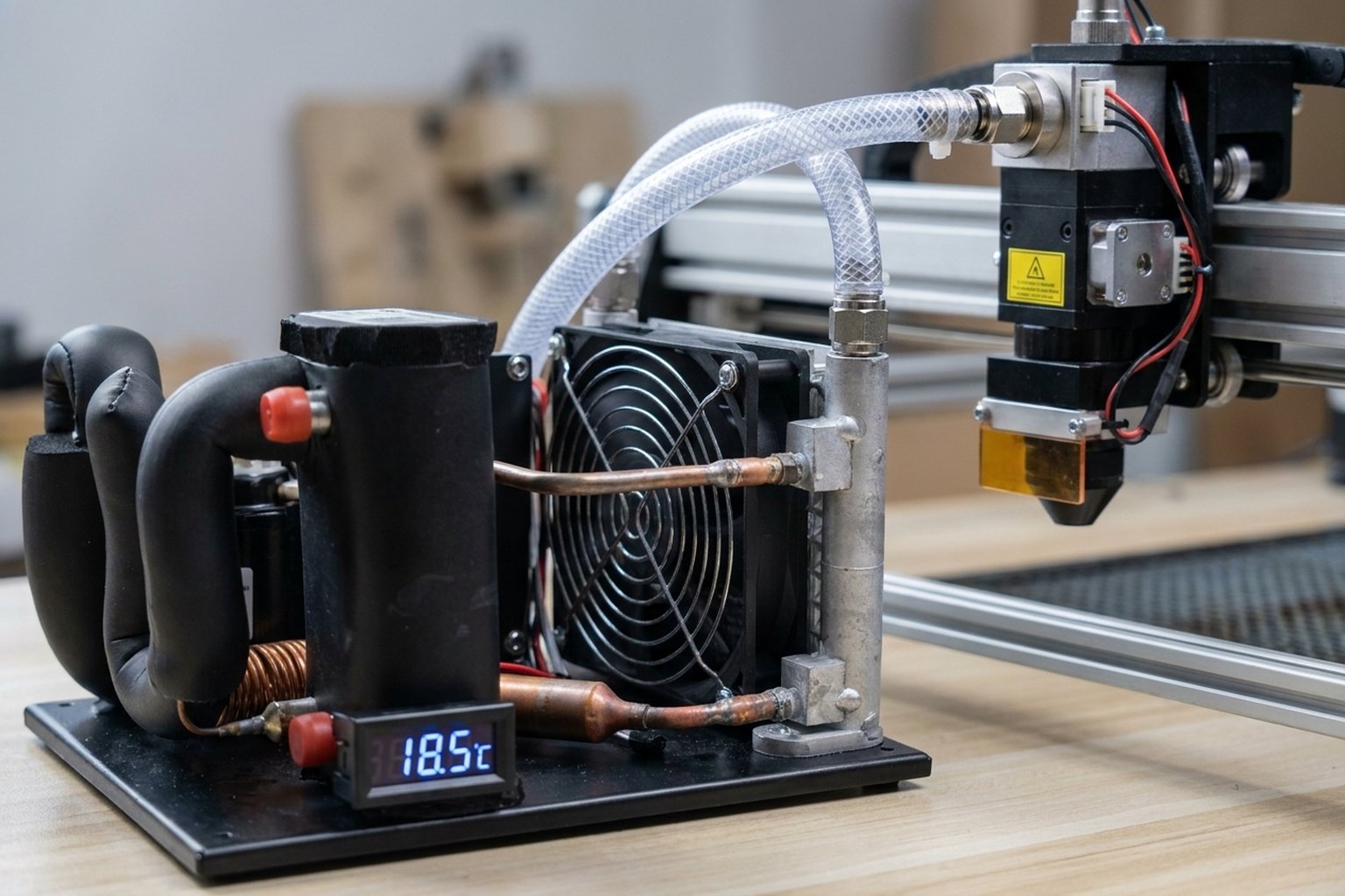 RIGID DV1920E-P 24V DC compact liquid chiller unit for desktop cooling applications