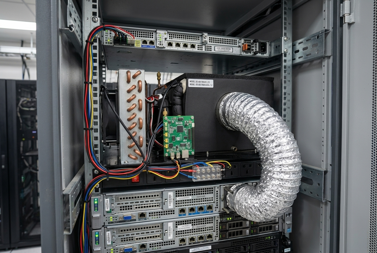 RIGID Micro DC Aircon unit showing compact size and BLDC compressor components