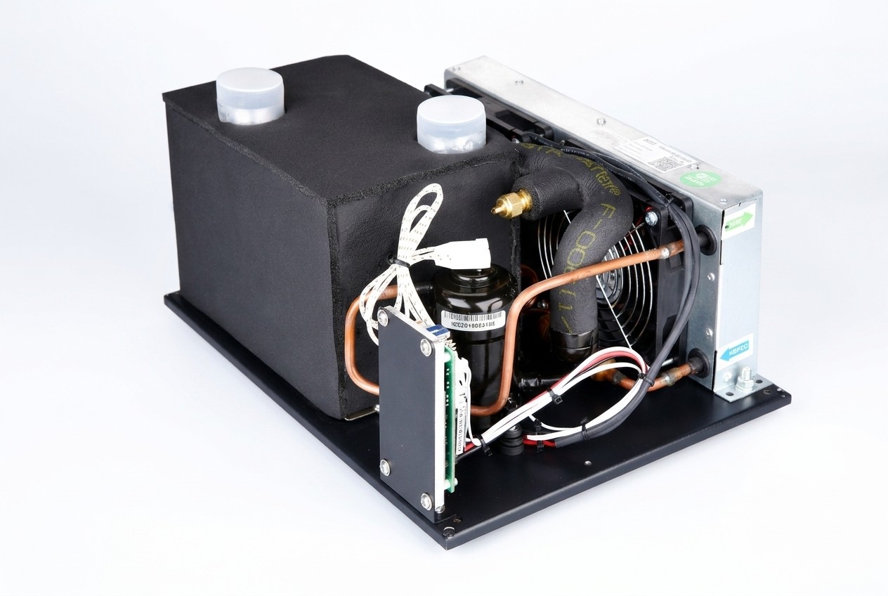 RIGID Micro DC Aircon installed in compact application showing small footprint