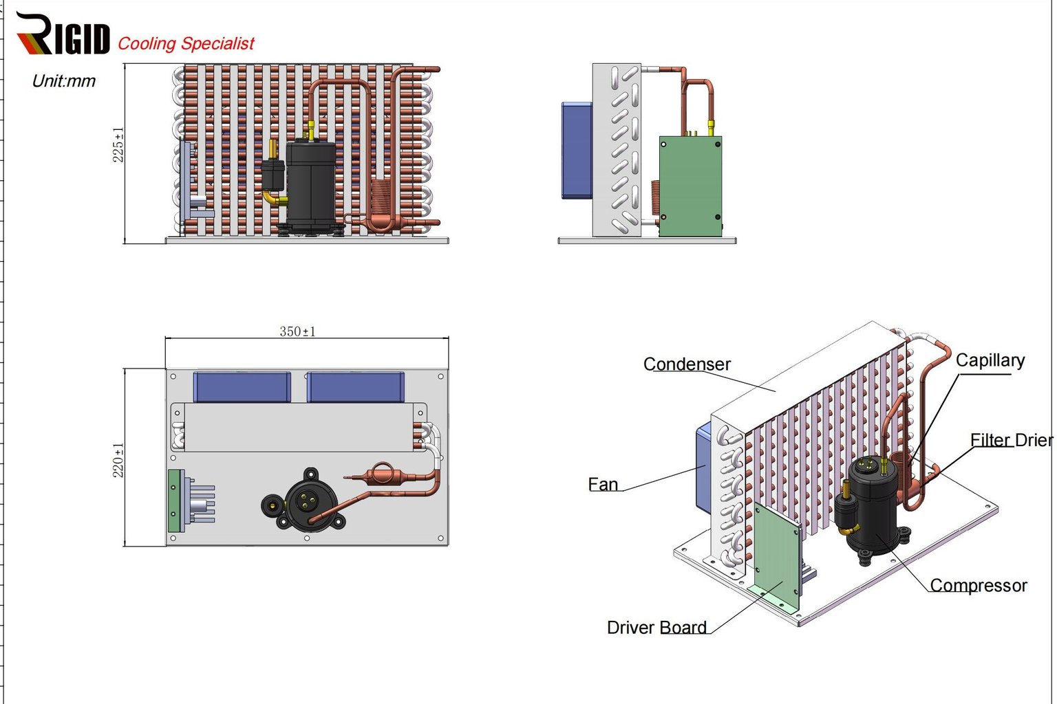 Solar-powered dc air conditioning system installed on a remote telecom shelter with rooftop solar panels and battery bank