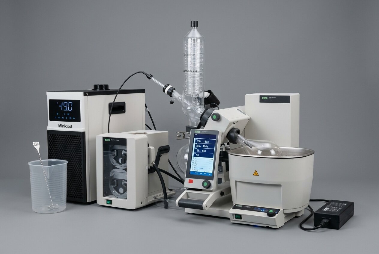 Laboratory recirculating chiller providing sub-zero cooling for scientific applications