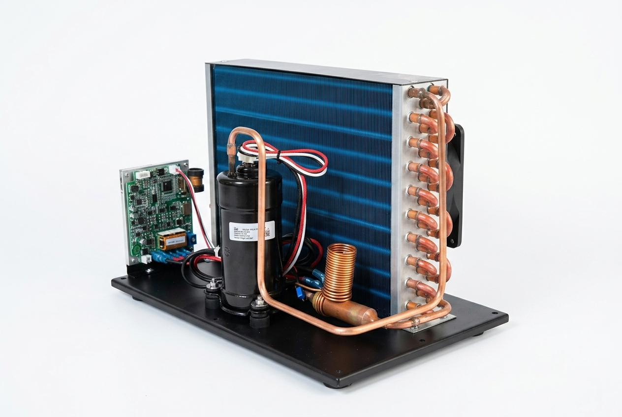 Mini compressor types comparison showing air compressor and refrigeration compressor side by side