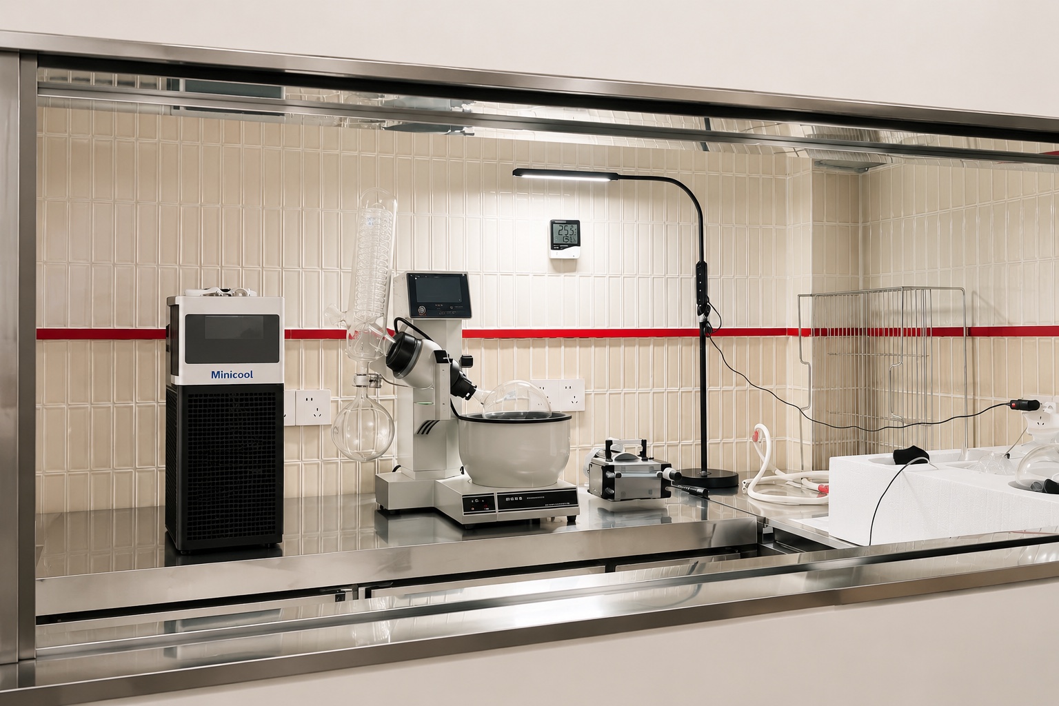 MiniCool recirculating chiller sized for mobile laboratory installation