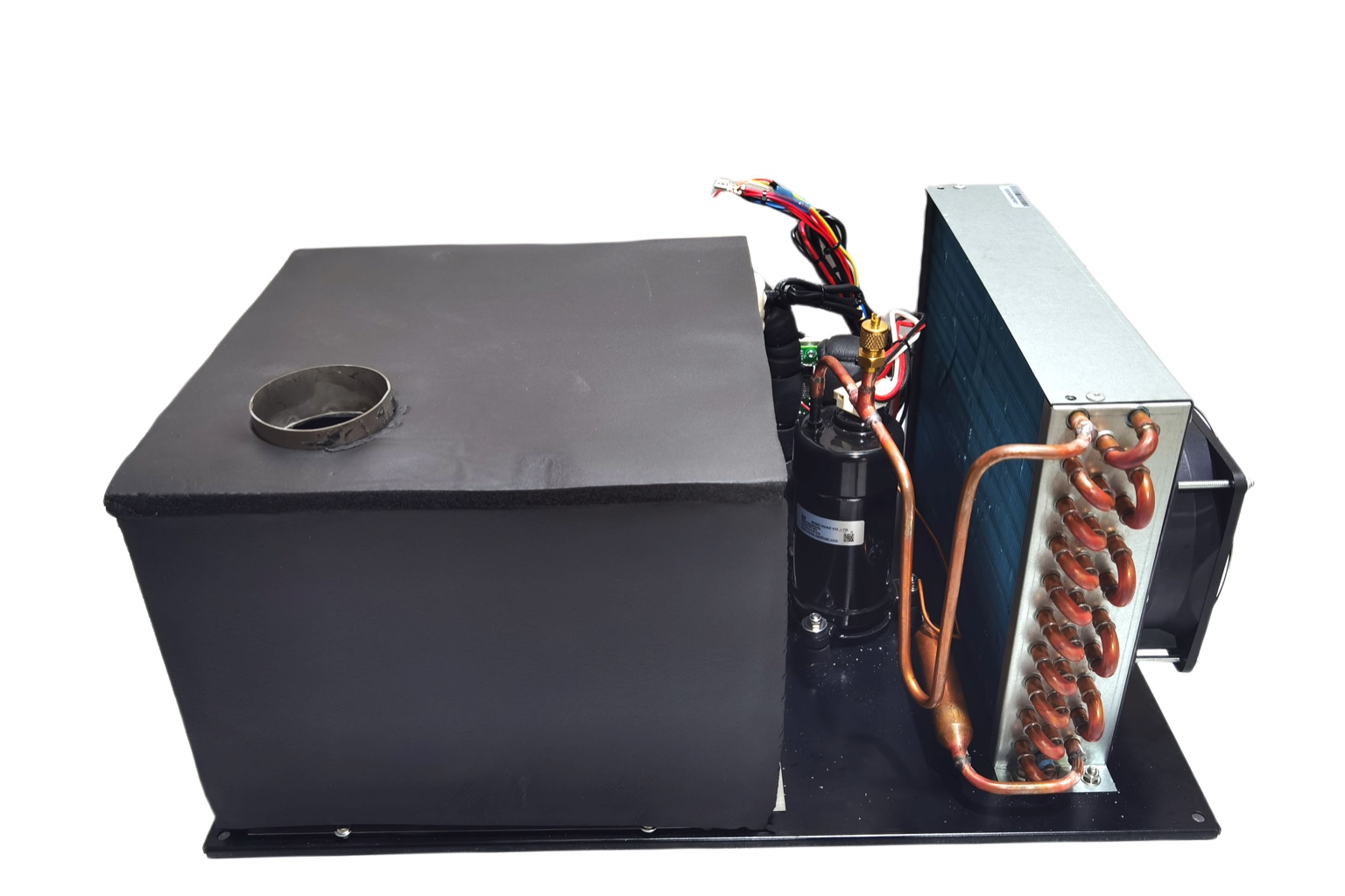 MiniCool countertop recirculating chiller set to a sub-zero setpoint for cold trap duty