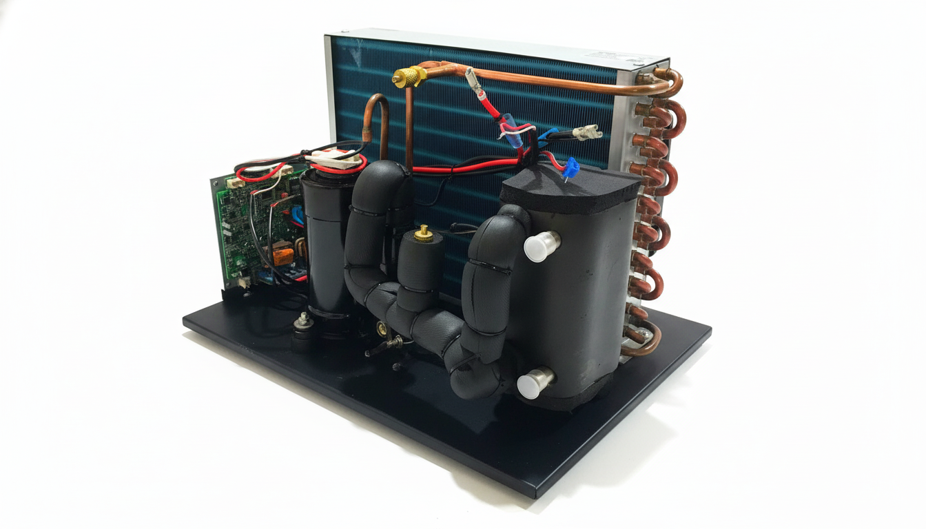 RIGID Micro Cooler portable unit connected to a cooling vest for firefighter rehab operations
